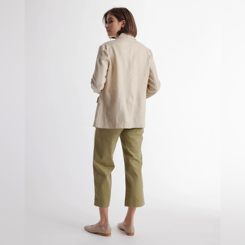 Quince 100% European Linen Blazer in Driftwood Size L - Picture 2 of 10
